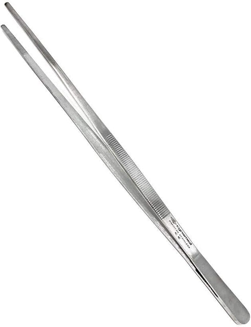 Cynamed Set of 4 Thumb Tweezer Mulipurpose Forceps 12in. Blunt Serrated Tips Stainless Steel by Cynamed