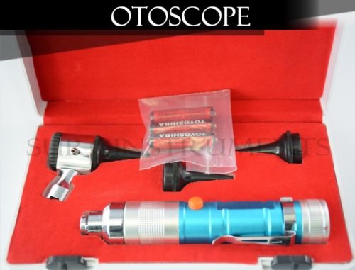 Otoscope Set Blue ENT Medical Diagnostic Instruments (Batteries Included)