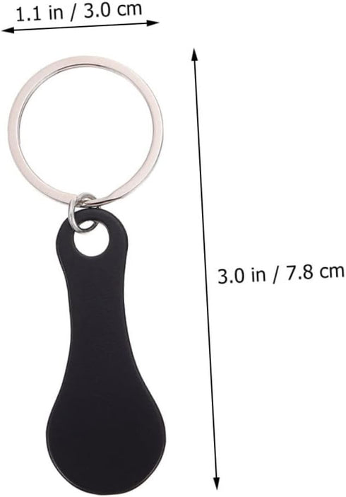 6Pcs Stainless Steel Shopping Cart Tokens Keychain Grocery Trolley Coins Portable Quarter Coin for Supermarket Use