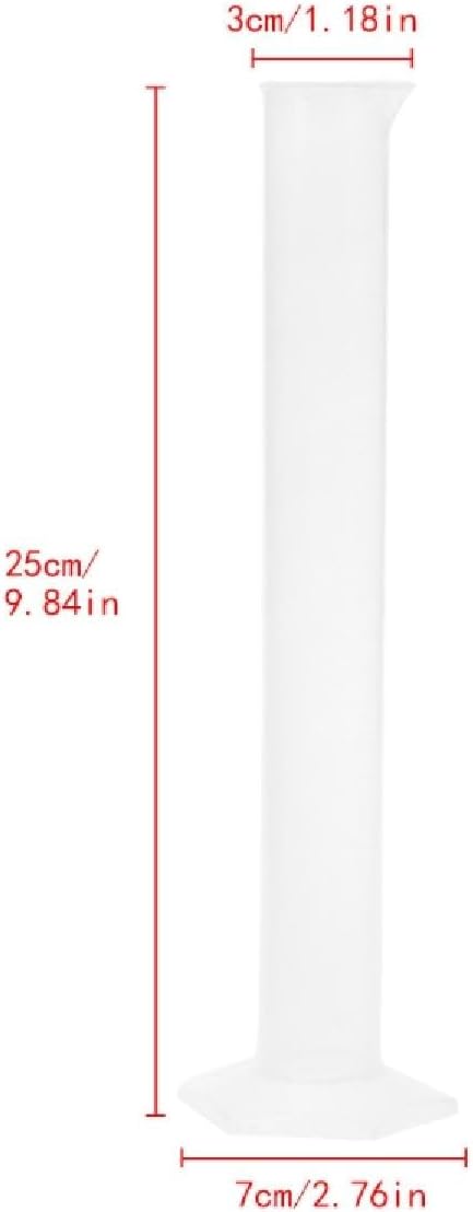 RDTGHY 1PC 100ml Plastic Graduated Cylinder with Base Hydrometer Test Tube for Homebrew Beer Wine Making Lab Measuring