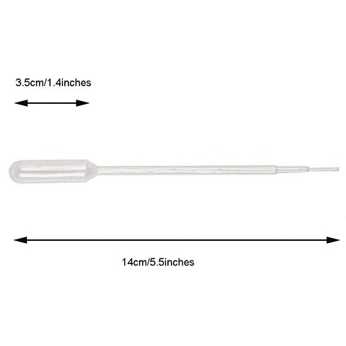 300PCS Disposable Plastic Clear Liquid Dropper Pipette Eye Droppers, 1ml Volumetric Essential Oils Pipettes