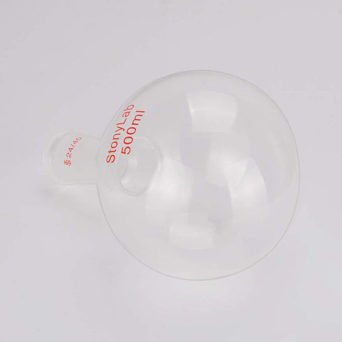 StonyLab 500 ml Short Neck Round Bottom Flask, Borosilicate Glass, 24/40 Joint