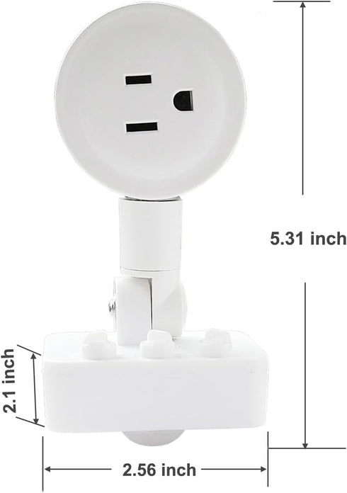 Taigeguang (2 Pack) Motion Sensor Switch Indoor Plug in Motion Sensor Light Sockets Adjustable Motion Activated