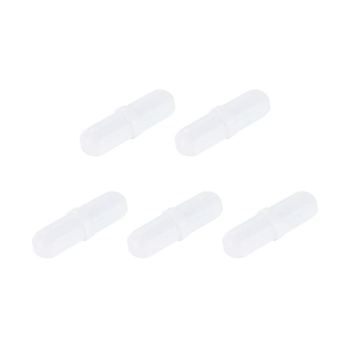 MECCANIXITY Magnetic Stirrer Mixer Stir Bar Rod, 25mm(1") x 7mm with Ring Shape PTFE Coating Magnet, White, 5Pcs