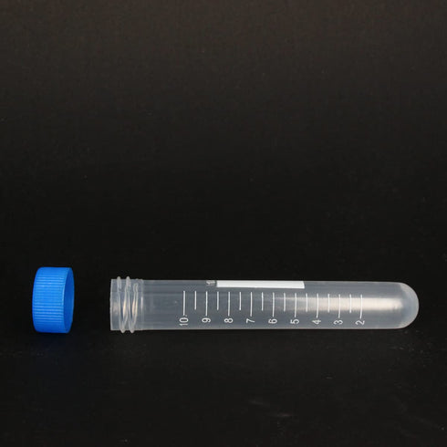 Bettomshin 100Pcs 10ml Round Bottom Centrifuge Tubes with Screw-on Cap, Transparent Mini Plastic Storage Containers