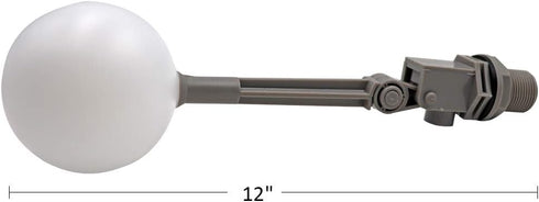 3/4" Plastic Float Valve for Water Tank with Adjustable Arm, Automatic Fill for Pool & Livestock Waterer