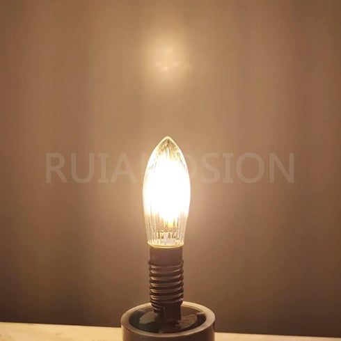 E10 Bulb 0.5W 14-55V Dimmable (Pack 2) Ruiandsion LED Chandelier Pendant Night Light Freezer Low Heat for Bedroom Wall