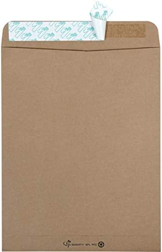 Quality Park 9 x 12 Catalog Mailing Envelopes, 100 per Box, Recycled Kraft Brown