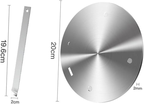 1Pc Cabilock Stainless Steel Heat Induction Cooker Thermal Guide Plate Easy to Clean Cookware Protection for Food