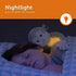 Zazu Kids Nightlight Plush Toy - Max The Monkey Stuffed Animal Night Light with Soothing Sound Machine for Babies