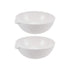 2pcs uxcell Evaporating Dish Basin High-Temperature Resist Porcelain 60ml Round Form with Spout for Lab Supply