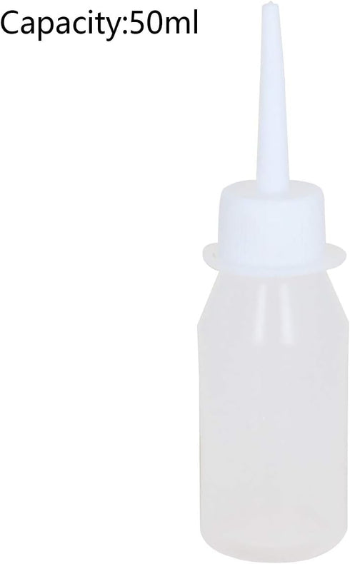 Utoolmart 3pcs Squeeze Bottle 50ml Plastic Glue Oil Bottle Wash Bottles for DIY Label Tattoo by Utoolmart