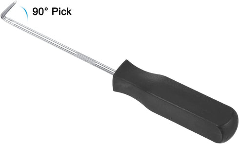 PATIKIL O-Ring 90 Degree Pick 142mm, Oil Seal Gasket Precision Screwdriver Puller Removal Tool, Black
