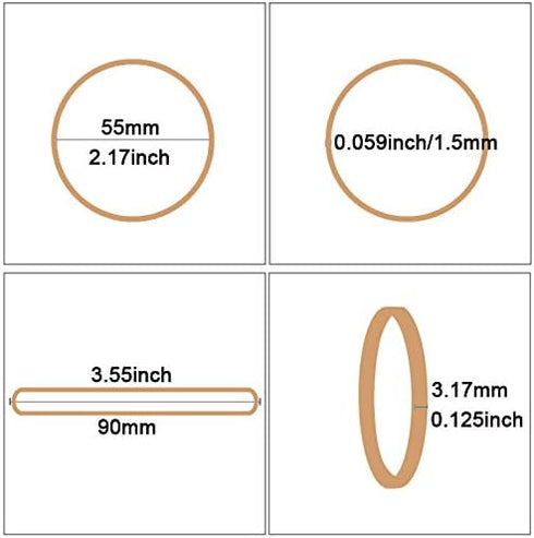 Rubber Bands Size 33, Approximately 220 pcs Light Brown Elastic Rubber Bands for Office Supply