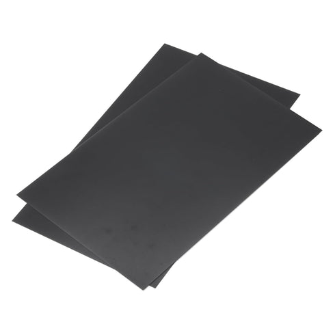 MECCANIXITY Black ABS Plastic Sheet 10 x 6 x 0.02 Inch for Building Model, DIY Crafts, Panel, Pack of 2 Pcs