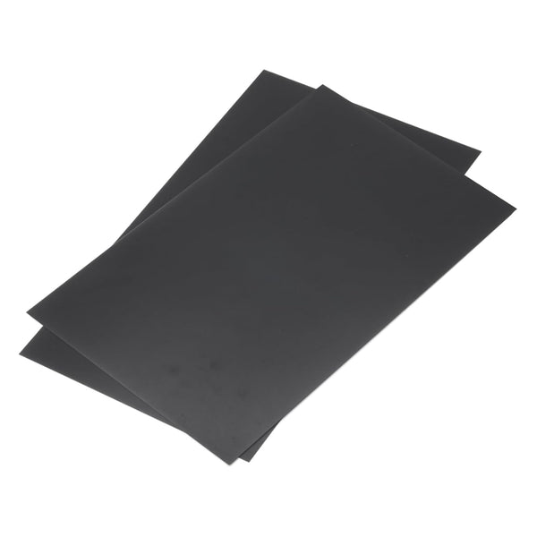 MECCANIXITY Black ABS Plastic Sheet 10 x 6 x 0.02 Inch for Building Model, DIY Crafts, Panel, Pack of 2 Pcs