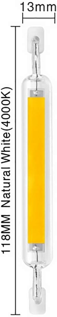 R7s LED Bulb 10W 118mm Double Ended LED COB Bulbs 100W Halogen Equivalent 120V J Type R7s Floodlight Adjustable Natural White 4000K Landscape Lights, Pack of 4 by BesYouSel