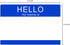 Hybsk Hello My Name is Blue Name Tag Identification Stickers - 3-1/2” x 2-3/8”, 200 Labels Per Roll