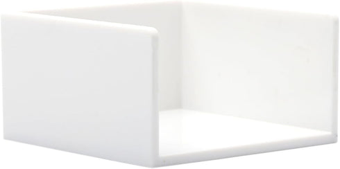 NatSumeBasics White Sticky Note Holder, 3x3 Inch Self Stick Notes Cube Dispenser for Office Home School