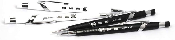 Java Pen Chess Triangle Mechanical Pencil, Black and White + 0.5mm B Lead Refill