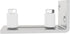 JUBEST Barn Door Floor Guide - Satin Nickel Adjustable Roller for Doors Up to 2 1/8 inches, Flush Bottom Design