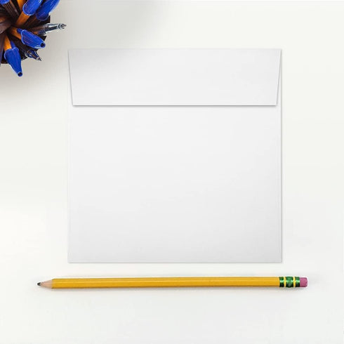 LUXPaper Square Invitation Envelopes | 50 Qty | Peel & Press | 5 1/2" x 5 1/2" | Bright White | 80lb. Text