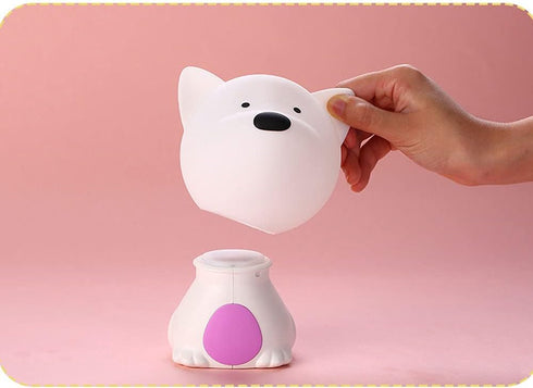 TTBDDDYH 7-Color LED Kids Night Light, Cute Puppy Soft Silicone Warm Light Baby Nursery Bedside Lamp, Pat Pat Lights
