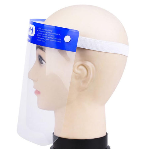 10 Pcs Face Shield Mask, Anti-Fog Clear Full Face Protection Shield, Reusable Plastic PPE Face Protection with Elastic
