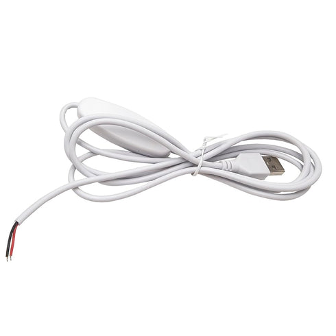 Vrabocry Dimmer 9-Speed Dimming 5V USB Switch with ON/Off Switch to Stripped Ends USB Switch Power Cable for LED Strips