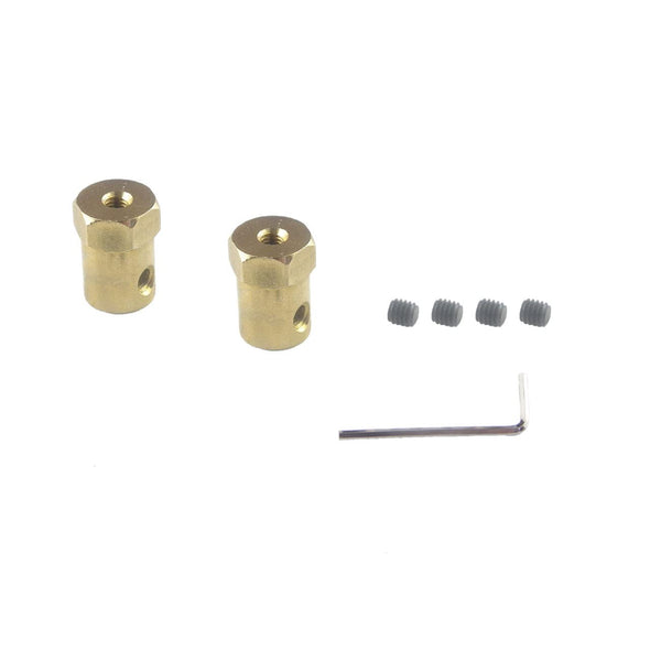 CHANCS 2 Pieces 2mm Motor Flexible Coupling Coupler Connector for Car Wheels Tires Shaft Accessories