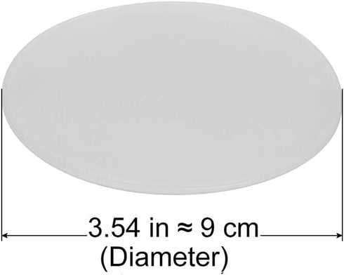 Door Knob Wall Shield, Transparent Round Soft Rubber Protector, Self Adhesive Door Handle Bumper Pack of 2 (Large Round