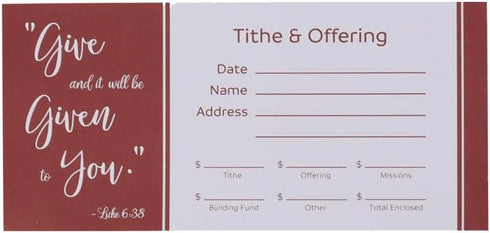 Swanson Christian Products Cash Envelopes for Tithes and Offering, Church Supplies Pack of 100 - GIVE (NIV Scripture)
