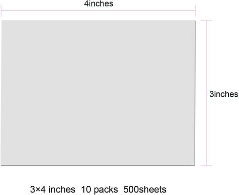Transparent Sticky Notes Pad, 3x4 Inch, Clear Sticky Notes for Message Reminder, 10 Packs 500 Sheets