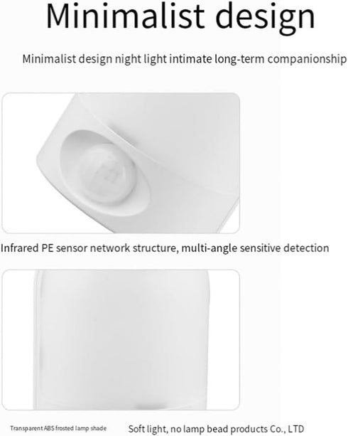 Bloepum Round LED Sensor Light Small Table Lamp Dormitory Bedside Night Light Portable Emergency Night Light