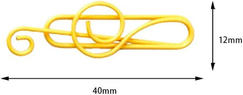 Music Paper Clips, 6 Colors, 100 Pcs Cute Funny Creative Music Coloured Plastic Alloy Office Stationery for Document