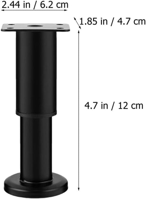 4pcs 12-18cm Zerodeko Adjustable Furniture Legs Cabinet Sofa Bed Frame Support Feet Extendable Replacement Table Legs