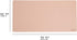 Smead Desk Pad, Vegan Leather Mat with Non-Slip Faux Suede Backing, 31.5” x 15.7” Medium, Dusty Rose (64834)