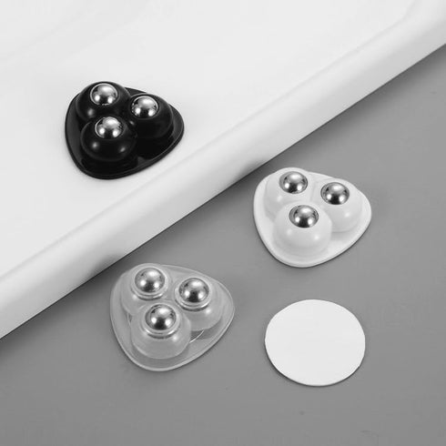Wopanxye 8 Pack 360 Self Adhesive Castor Wheels, Small Ball Casters Wheel, Swivel Mini Roller Stick-on Pulley Sticky