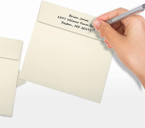 LUXPaper Square Invitation Envelopes | 6" x 6" | Peel & Press | 70lb. Text | Natural | 50 Qty