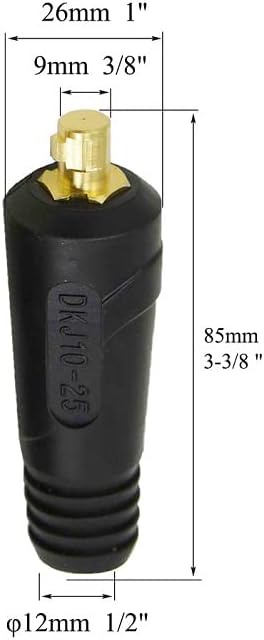 RIVERWELD TIG Welding Cable Panel Connector-plug DKJ10-25 & EDKL10-25 200Amp Dinse Quick Fitting 4pcs