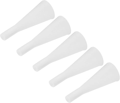 MECCANIXITY Silicone Rubber Tapered Plug - 3mm to 8mm Solid White for Laboratory Use, 40 Pieces