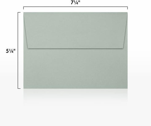 LUXPaper A7 Invitation Envelopes | 5 1/4" x 7 1/4" | Slate Gray | 70lb. Text | 50 Qty