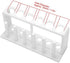 Hilitand Test Tube Rack, 6 Holes 6 Slots Plastic Test Tube Holder Storage Stand for Drying Less Than 25mm Tubes White by Hilitand