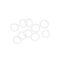 uxcell Silicone O-Rings, 16mm OD 11.2mm ID 2.4mm Width VMQ Seal Gasket for Pipe Repair, Pack of 10