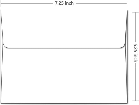 Ohuhu A7 Printable White Envelopes 250 Pack, Quick Self Seal for 5x7 Cards, Perfect for Christmas, Weddings,