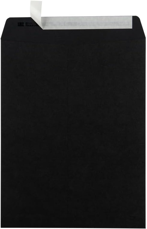LUXPaper 10 x 13 Open End Envelopes | Peel & Press | Midnight Black | 80lb. Text | Qty 50