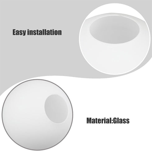 80mm 30mm MAGICLULU Frosted Glass Lamp Shade Replacement, round Globe with Opening, Globe Light Fixture Compatible