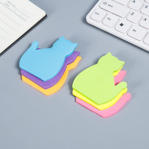 Cat Lover Gifts for Women Girls, Cat Sticky Notes Set Cat Paper Clips Cat Office Supplies and Accessories, Cat Gifts for Cat Lovers Book Annotation Supplies by yaozeio