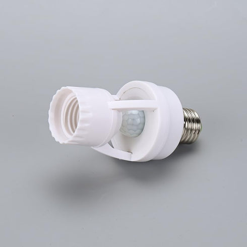 E26 E27 (1) Infrared Motion Sensor Light Socket Screw in Adapter for Automatic Light Control, Easy Install