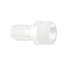 Quickun Plastic Hose Barb Fitting, 1/2" Barb to 1/2" Male Thread, White Adapter Union Fitting, Pack of 5